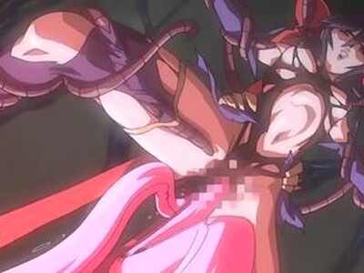巨乳な魔法少女が、敵に触手で拘束されてしまい、服を破られながらHに開発されて中出しで絶頂しまくる！