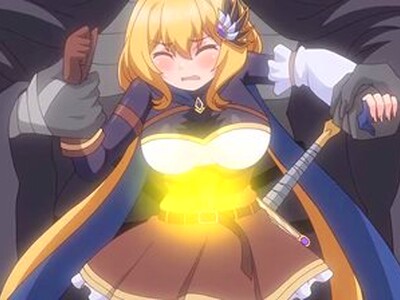 巨乳な金髪の女勇者が、力を奪われながら魔物に服を破られながら犯されて中出しをたっぷりされまくる！