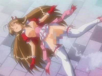 巨乳魔法少女が敵の女に街中で触手で犯されてから、周りにいた操られている男に犯されて中出しされる！
