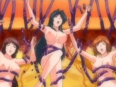 とある学校に謎の触手が現れてしまい、巨乳美少女や女教師たちが、触手で押さえつけられながら中出しされまくる！